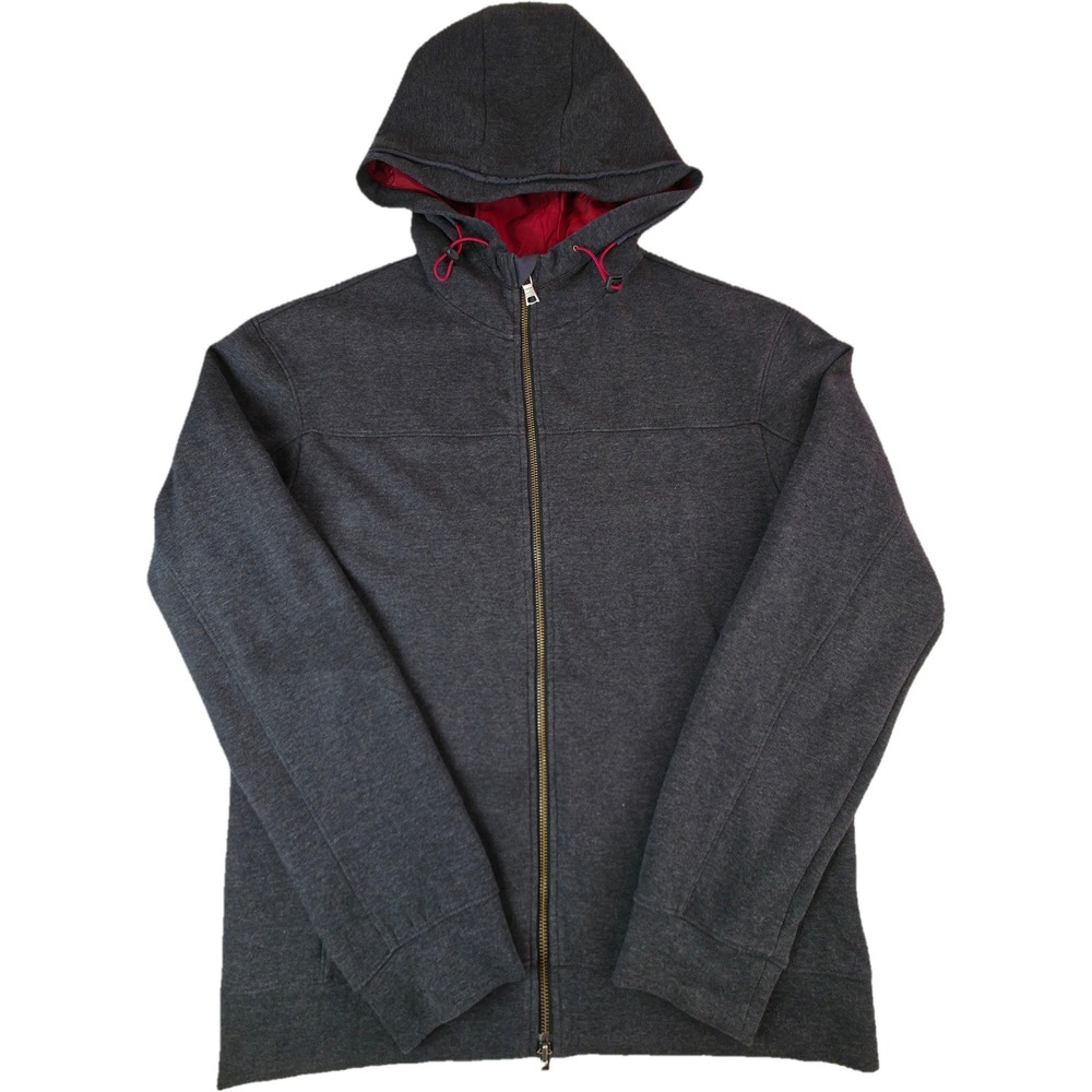 Banana Republic Hoodie Mens Medium Gray Full Zip Contrast Lining